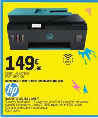 IMPRIMANTE MULTIFONCTION SMARTTANK 658