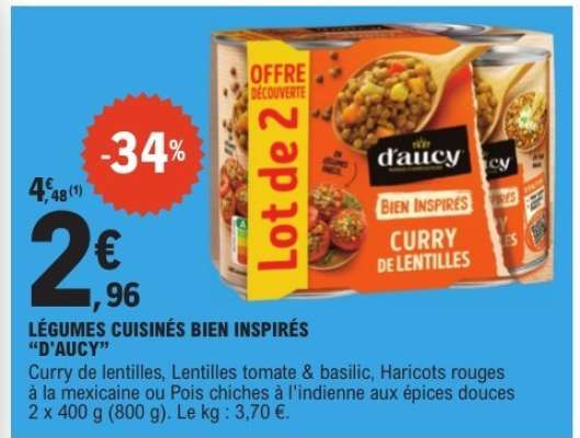 LÉGUMES CUISINÉS BIEN INSPIRÉS “D’AUCY”