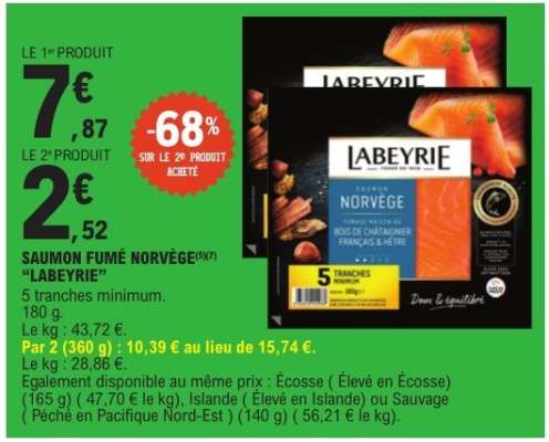 Saumon Fumé Norvège 'Labeyrie'