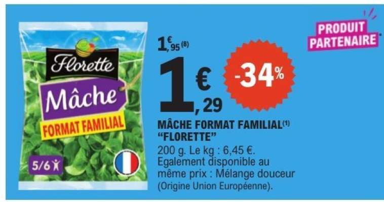 MÂCHE FORMAT FAMILIAL FLORETTE