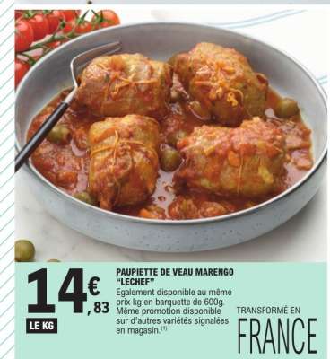 PAUPIETTE DE VEAU MARENGO "LECHEF"