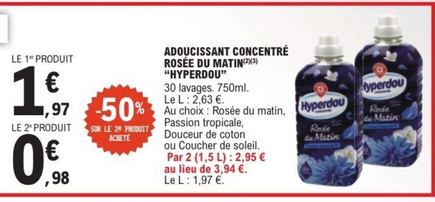 Adoucissant Concentré Rosée du Matin "Hyperdou"