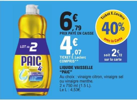 LIQUIDE VAISSELLE “PAIC”
