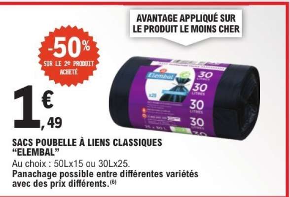 SACS POUBELLE À LIENS CLASSIQUES “ELEMBAL”