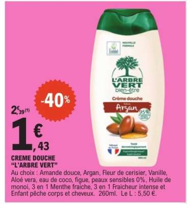 CRÈME DOUCHE “L’ARBRE VERT”
