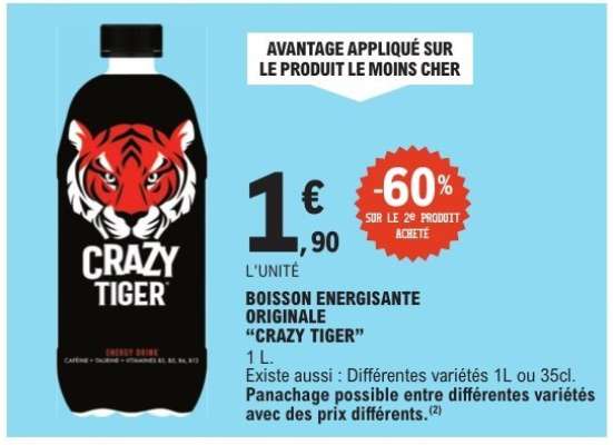 Boisson Energissante Originale 'Crazy Tiger'