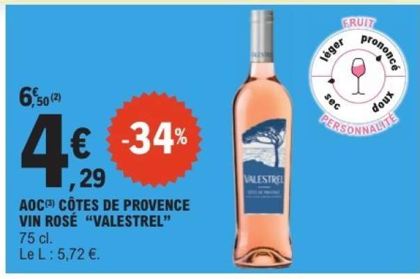 AOC CÔTES DE PROVENCE VIN ROSÉ “VALESTREL”