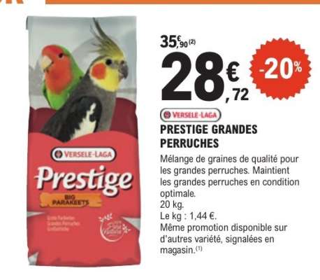 PRESTIGE GRANDES PERRUCHES