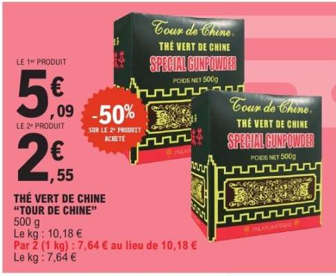 THÉ VERT DE CHINE "TOUR DE CHINE"