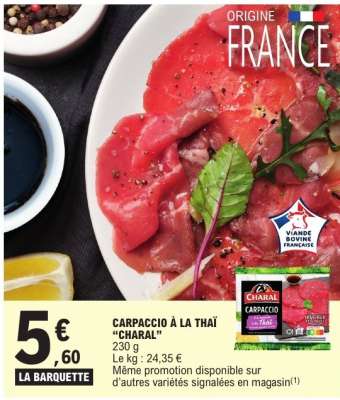 CARPACCIO À LA THAÏ 'CHARAL'