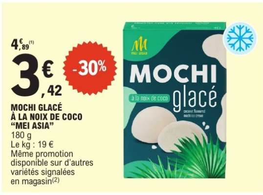 MOCHI GLACÉ À LA NOIX DE COCO 'MEI ASIA'