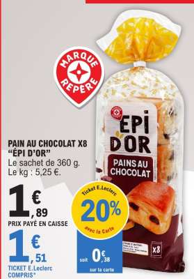 PAIN AU CHOCOLAT X8 “ÉPI D’OR”