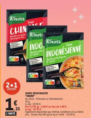 SOUPE DÉSHYDRATÉE KNORR