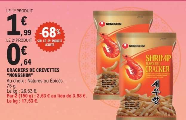 CRACKERS DE CREVETTES “NONGSHIM”