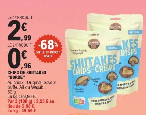 CHIPS DE SHIITAKES BORDE