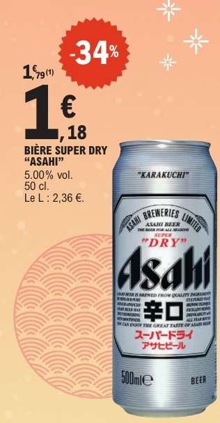 BIÈRE SUPER DRY 'ASAHI'