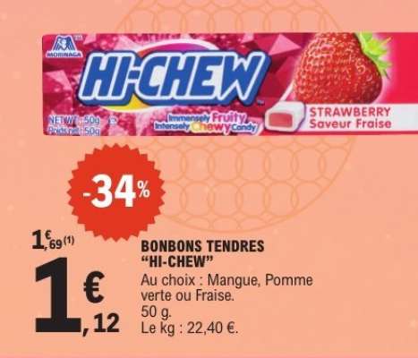 BONBONS TENDRES “HI-CHEW”
