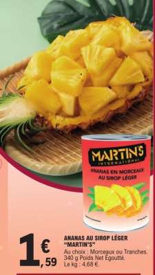 ANANAS AU SIROP LÉGER “MARTIN’S”