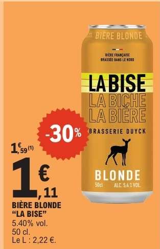 Bière Blonde La Bise