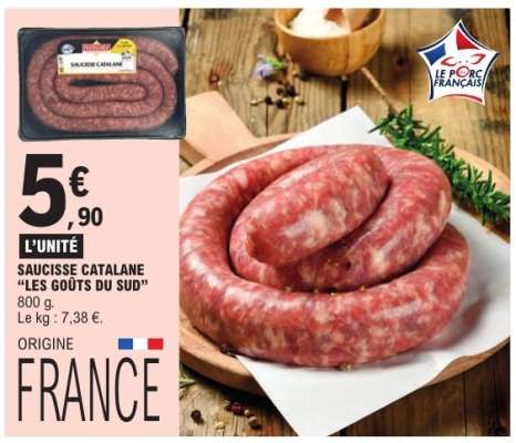SAUCISSE CATALANE “LES GOÛTS DU SUD”