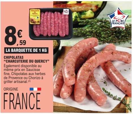 CHIPOLATAS “CHARCUTERIE DU QUERCY”