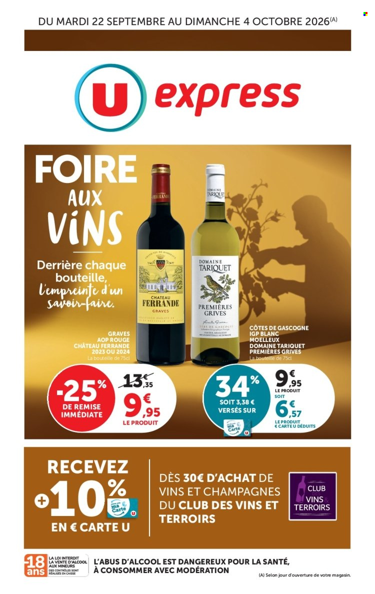 Catalogue U express - 22/09/2026 - 04/10/2026. Page 1