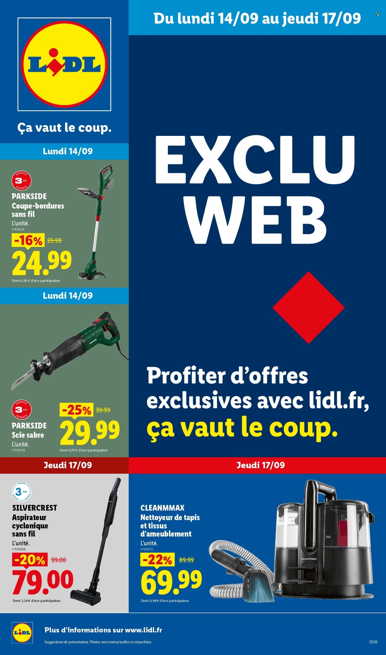 Catalogue Lidl - 14/09/2026 - 17/09/2026. Page 1