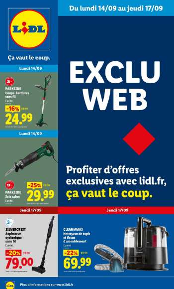 Catalogue Lidl - 14/09/2026 - 17/09/2026.