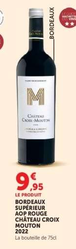 BORDEAUX SUPÉRIEUR AOP ROUGE CHÂTEAU CROIX MOUTON 2022