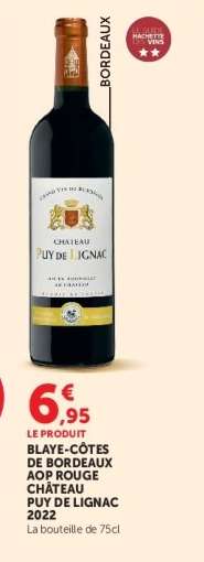 Blaye-Côtes de Bordeaux AOP Rouge Château Puy de Lignac 2022