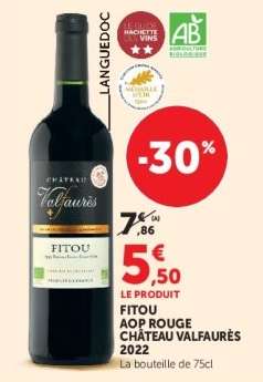 FITOU AOP ROUGE CHÂTEAU VALFAURÈS 2022
