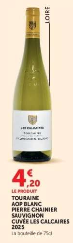 TOURAINE AOP BLANC PIERRE CHAINIER SAUVIGNON CUVÉE LES CALCAIRES 2025