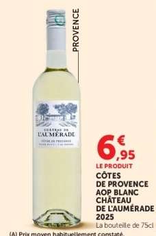 CÔTES DE PROVENCE AOP BLANC CHÂTEAU DE L'AUMÉRADE 2025
