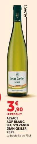 ALSACE AOP BLANC SEC SYLVANER JEAN GEILER 2025