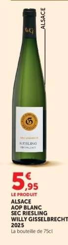 ALSACE AOP BLANC SEC RIESLING WILLY GISSELBRECHT 2025