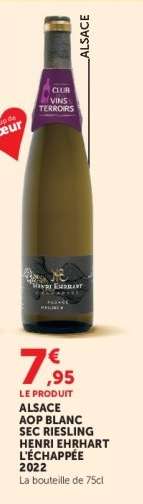 ALSACE AOP BLANC SEC RIESLING HENRI EHRHART L'ÉCHAPPÉE 2022