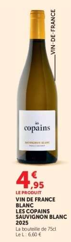 VIN DE FRANCE BLANC LES COPAINS SAUVIGNON BLANC 2025