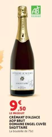 CRÉMANT D'ALSACE AOP BRUT DOMAINE ENGEL CUVÉE SAGITTAIRE