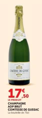 CHAMPAGNE AOP BRUT COMTESSE DE GUSSAC