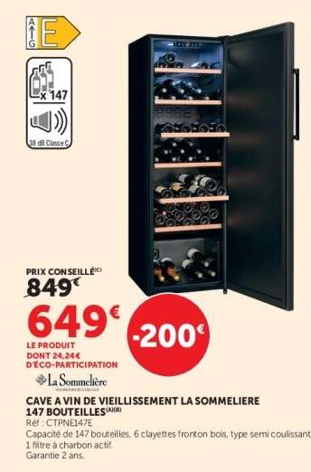 Cave à vin de vieillissement La Sommeliere
