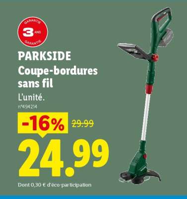 PARKSIDE Coupe-bordures sans fil
