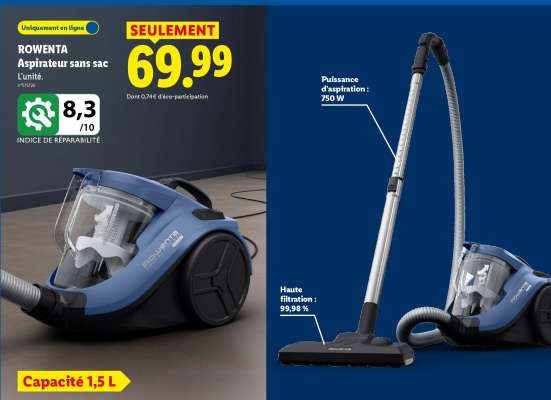 Rowenta Aspirateur sans sac