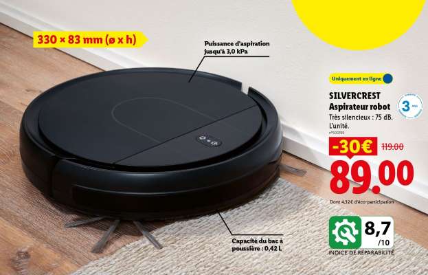SilverCrest Aspirateur robot