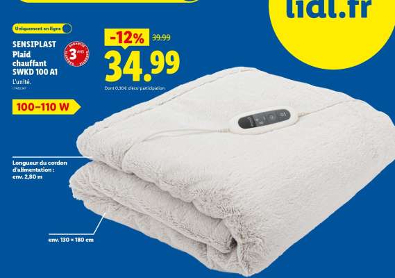 SENSIPLAST Plaid chauffant SWKD 100 A1