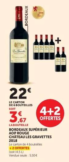 Bordeaux Supérieur AOP Rouge Château Les Gravettes 2018