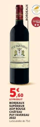 Bordeaux Supérieur AOP Rouge Château Puy Favereau 2022