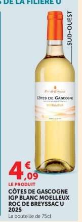 CÔTES DE GASCOGNE IGP BLANC MOELLEUX ROC DE BREYSSAC U 2025