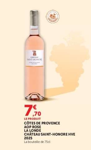 CÔTES DE PROVENCE AOP ROSÉ LA LONDE CHÂTEAU SAINT-HONORÉ HVE 2025