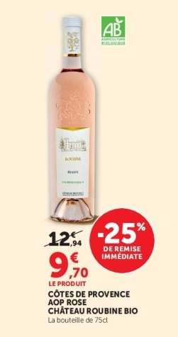 CÔTES DE PROVENCE AOP ROSÉ CHÂTEAU ROUBINE BIO
