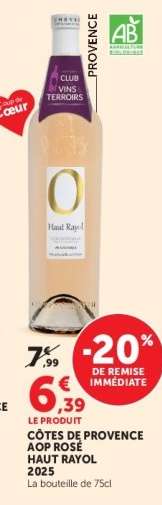 CÔTES DE PROVENCE AOP ROSÉ HAUT RAYOL 2025